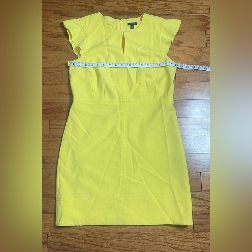 Ann Taylor- Sunny Yellow Formal Mini Dress Size 8 - Picture 12 of 15